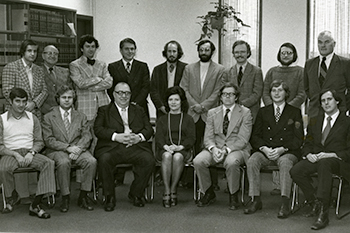 1974-75 Law School Faculty Pictured at the South Tacoma Way Campus