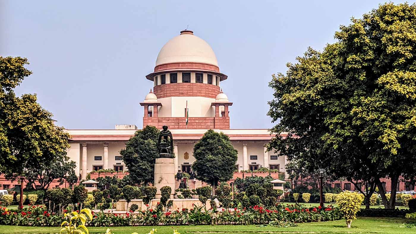 Supreme Court building in New Delhi, India