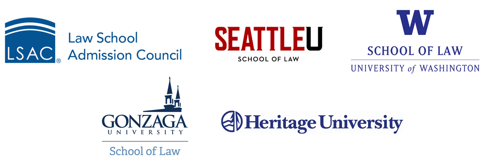 Logos of the Washington Law Schools and Heritage University Collaborative